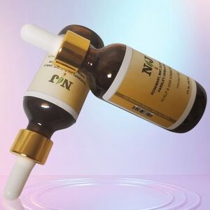 Skincare Serum with Gold Accents